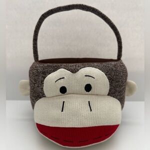 Sock Monkey Knit Basket